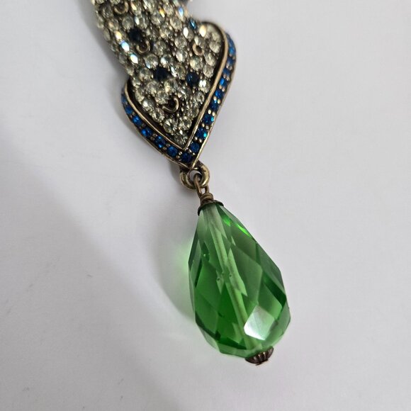 Princess Amanda Borghese Leopard with Crown Rhinestone Necklace Double Chain - Picture 6 of 9